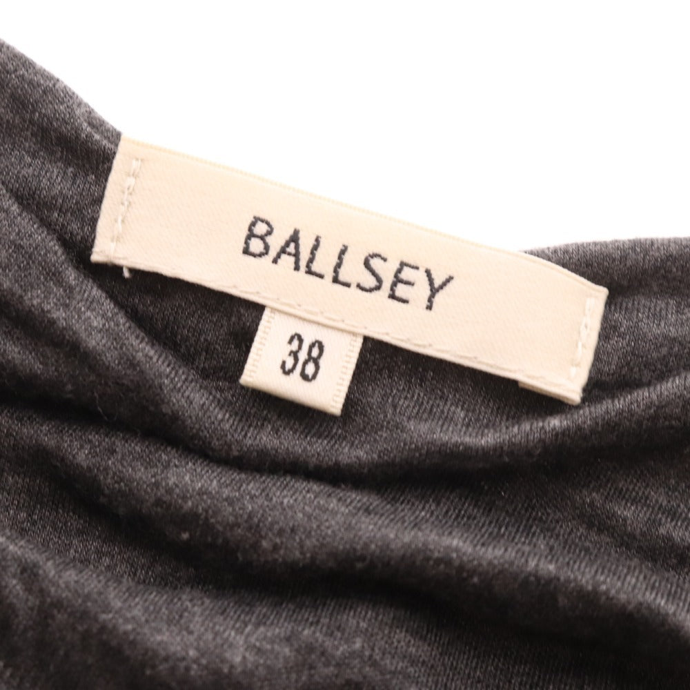 ■ BALLSY One-piece dress, short sleeves, tops, bottoms, French sleeves, waist belt, women's, size 38, gray