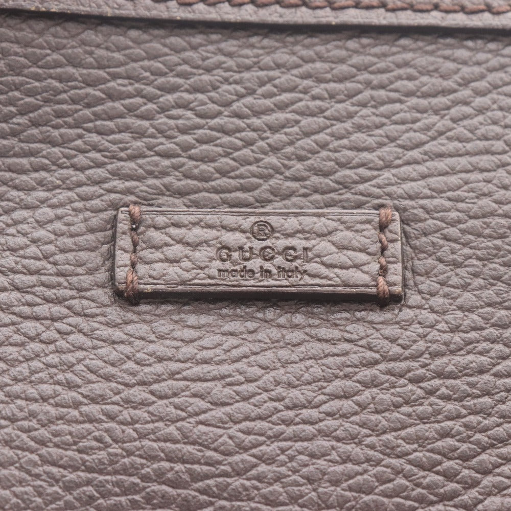 ■ GUCCI グッチ トートバッグ ハンドバッグ 339548 200047 鞄 革 レザー ファスナー イタリア製 レディース ダークブラウン