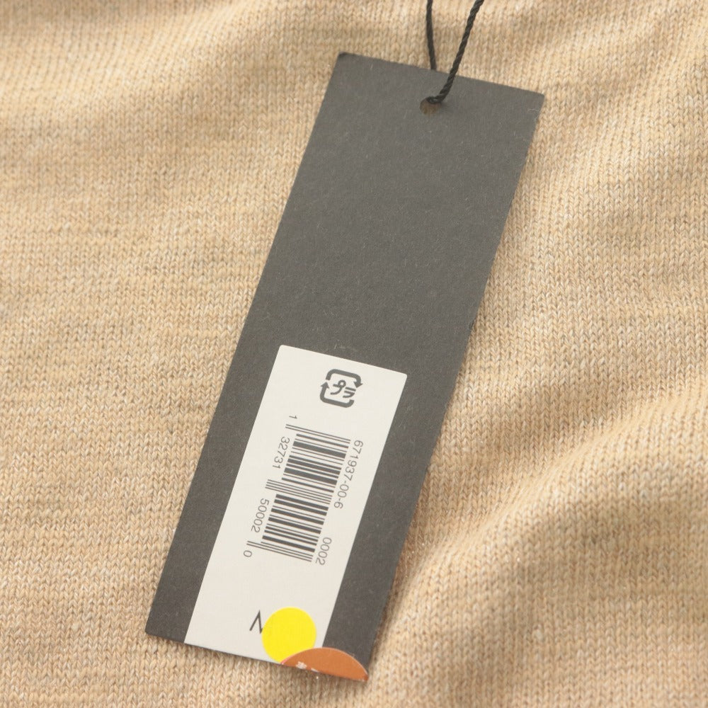 ■ Banana Republic Knit Short Sleeve Top Linen Blend Lightweight Women's M Beige Unused With Tag