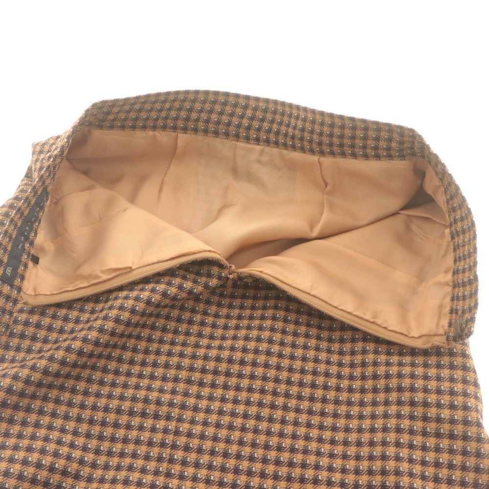■ martinique Tight Skirt Bottoms Knee-Length A-Line All-Over Pattern Hook and Eye Closure Women's 1 (S equivalent) Brown Excellent Condition