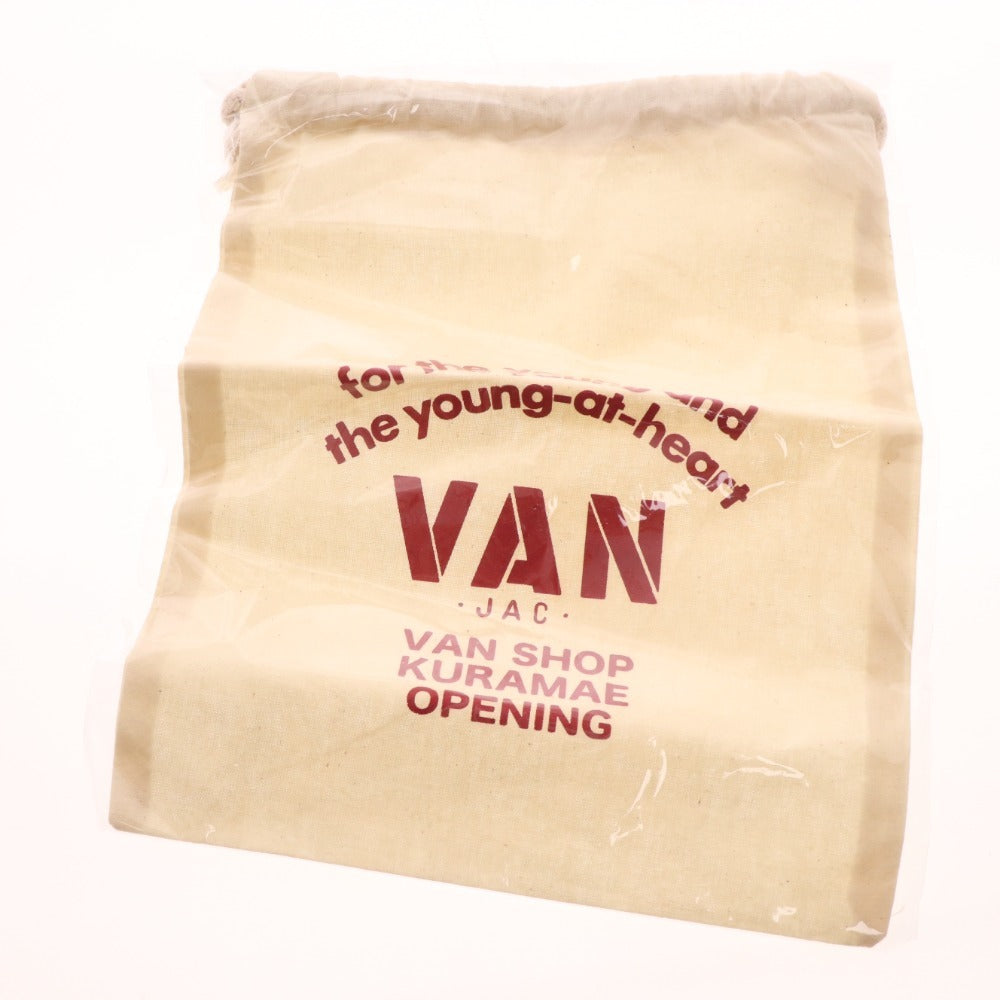 ■ ヴァンヂャケット ミニボストンバッグ ハンド トート エナメル プリント メンズ ネイビー 袋付き 未使用