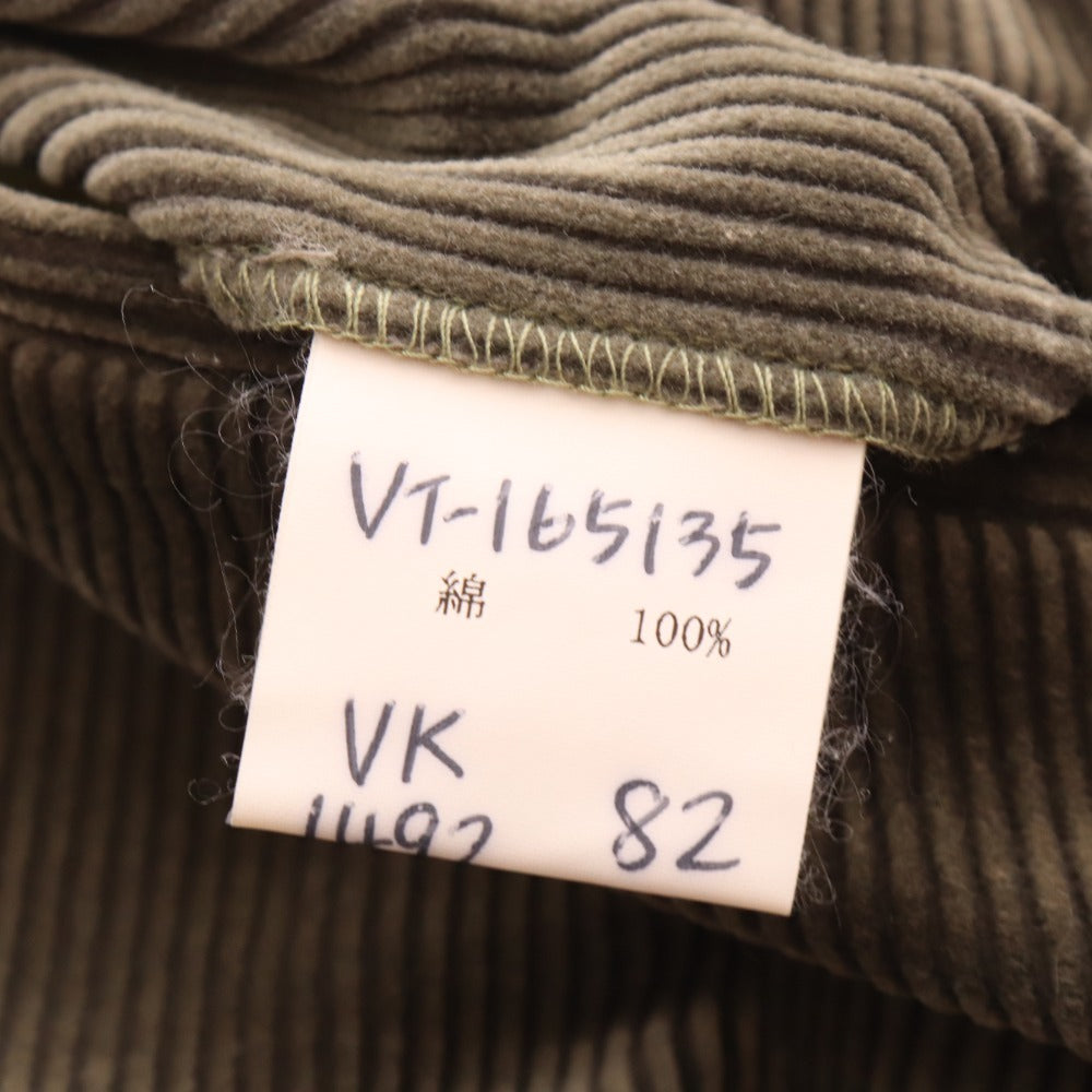 ■ ヴァンヂャケット スラックス パンツ ボトムス コーデュロイ 裾ダブル コットン メンズ 82 カーキ系