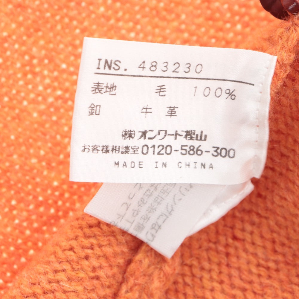 ■ ジェイプレス ニットベスト トップス 毛 メンズ M オレンジ