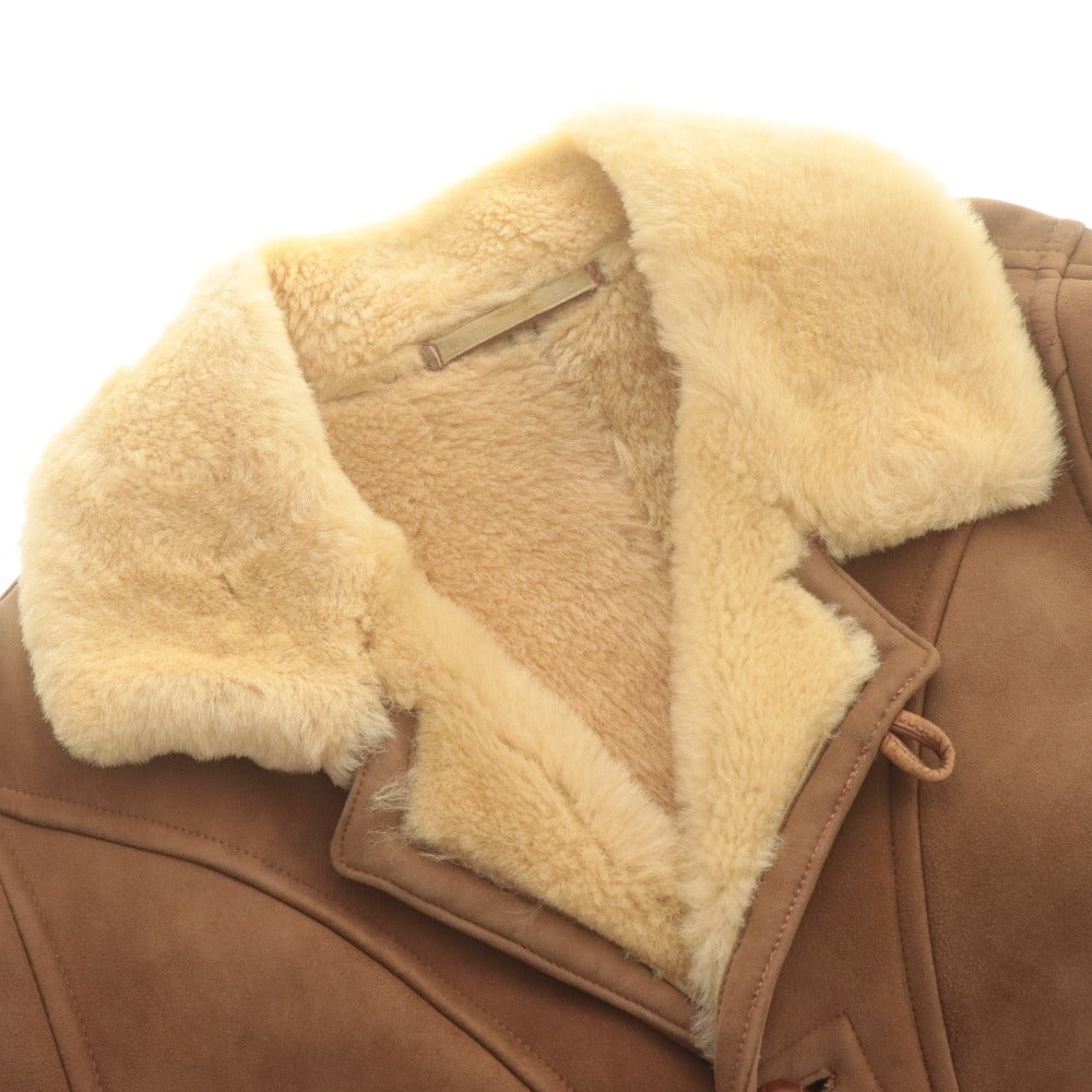 ■ VAN JACKET ヴァンヂャケット ランチコート アウター ボタン ポケット シープスキン メンズ M ブラウン系