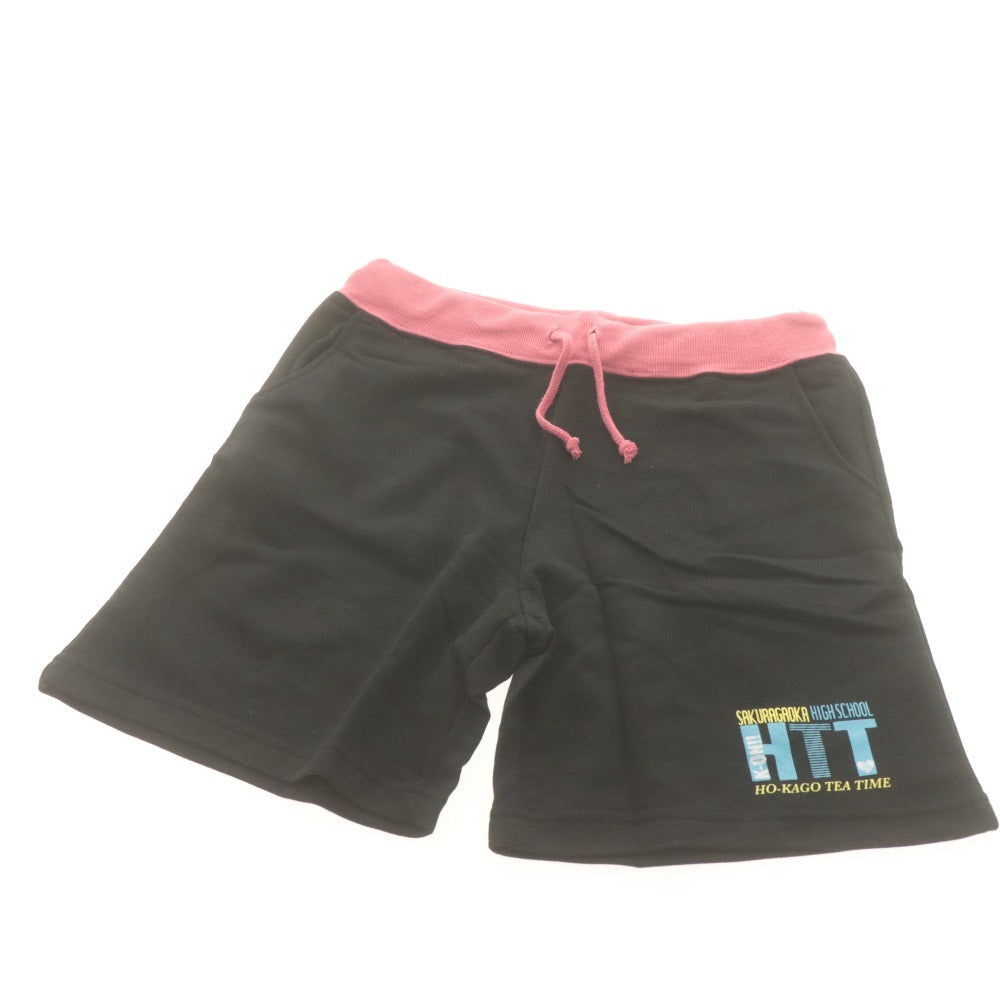 ■ K-On! Ritsu Tainaka Short-Sleeved Printed Hoodie x Shorts Set-up Top & Bottoms Bust 86-94cm L Black Pink Beige Unused