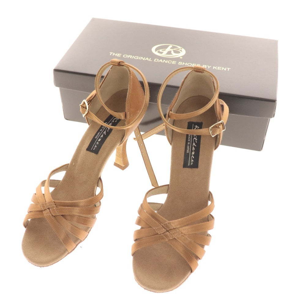 ■ ケント 社交ダンスシューズ サンダル 靴 THE ORIGINAL DANCE SHOES BY KENT レディース 22.5 ブラウン 箱付き 未使用
