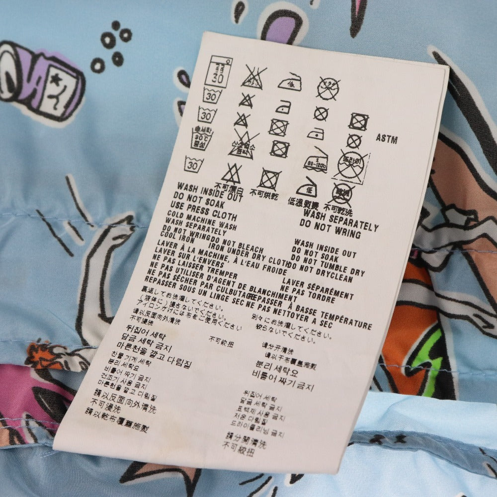 ■ Prada nylon parka jacket, surfing, surf pattern, outerwear, all-over pattern, men's, XL, blue