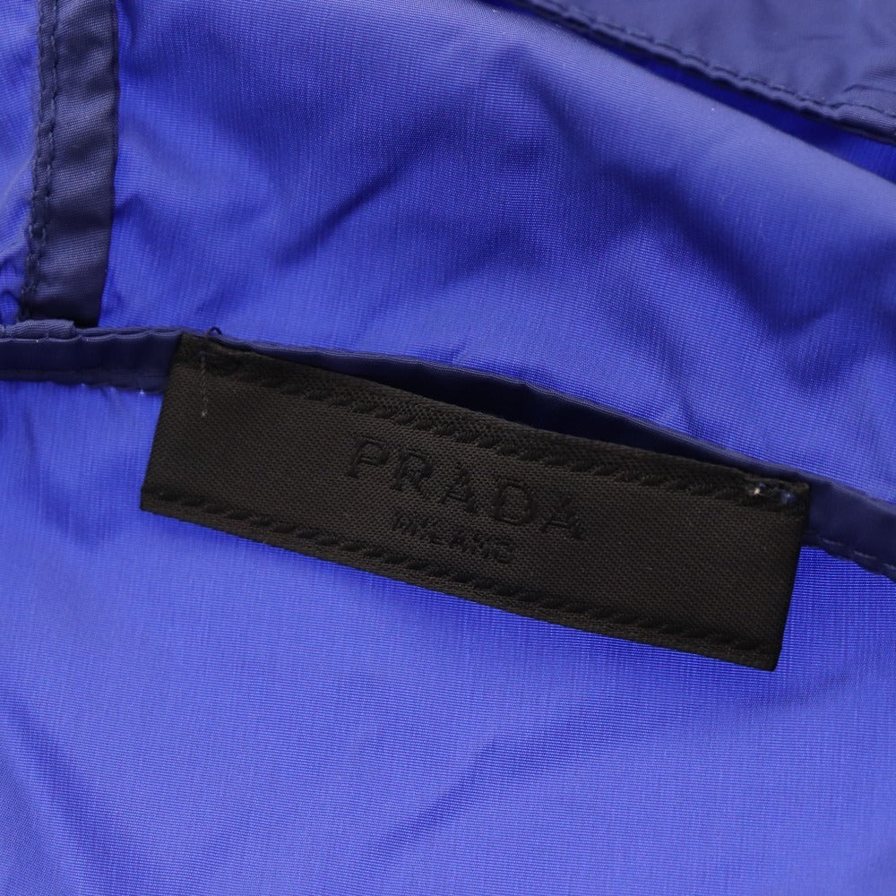 ■ Prada nylon jacket, parka, windbreaker, outerwear, triangular plate, men's, L, navy