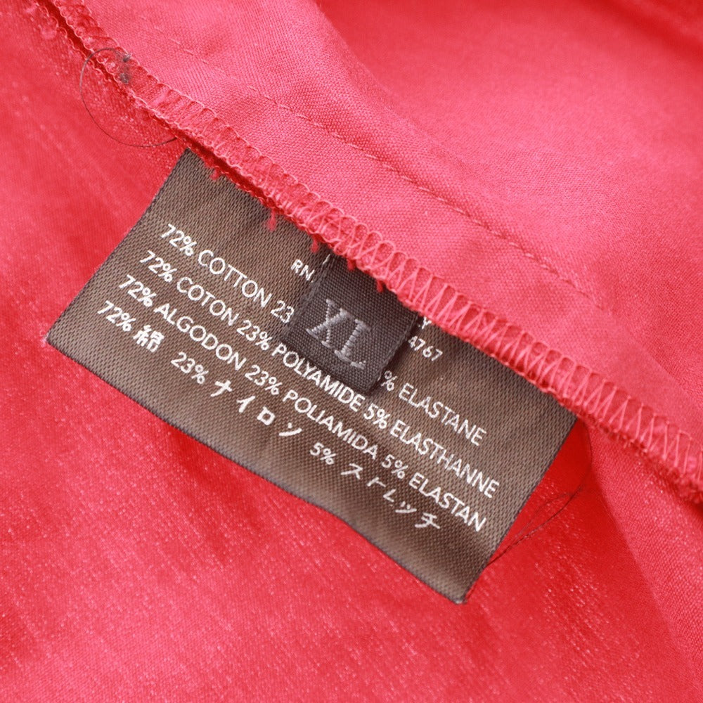 ■ PRADA プラダ シャツ 半袖 トップス ステッチ ポケット メンズ XL ボルドー系