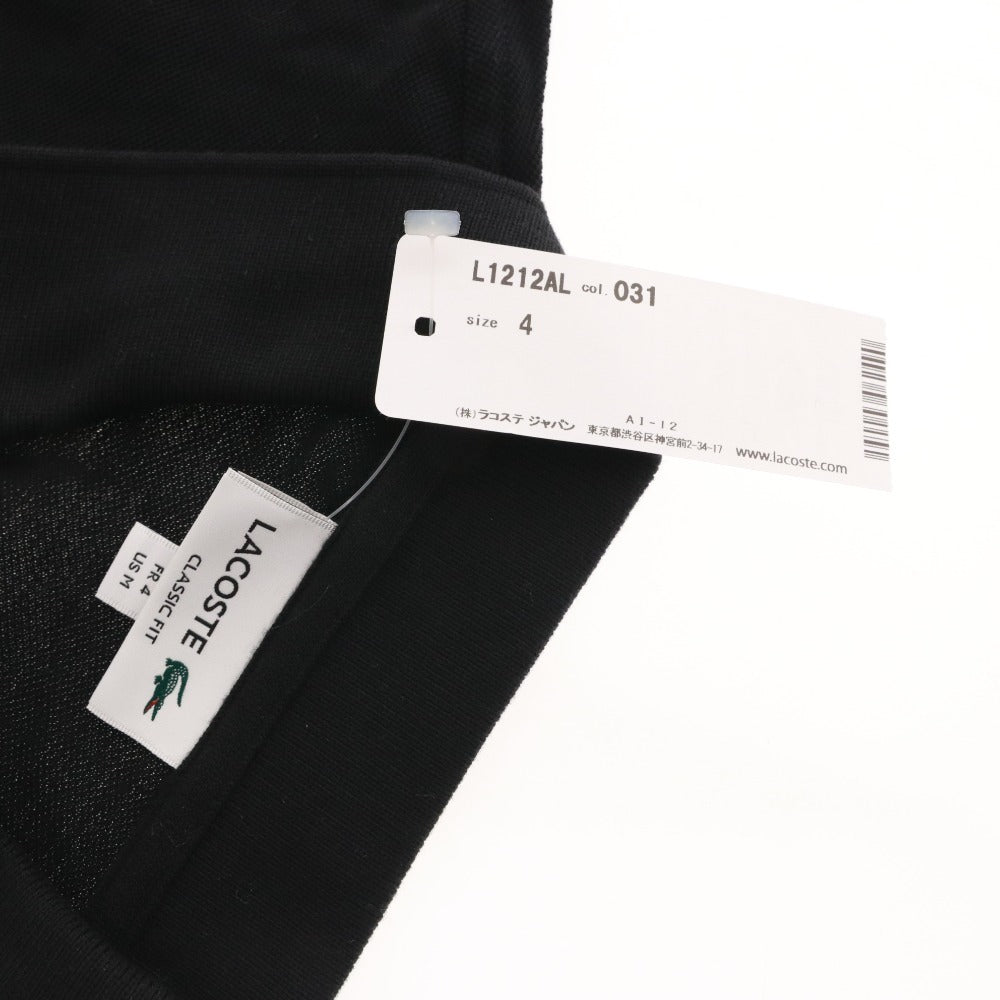 ■ ラコステ ポロシャツ 半袖 L1212AL トップス ワンポイント ワッペン クラシックフィット メンズ 4 (M相当) ネイビー タグ付き 未使用