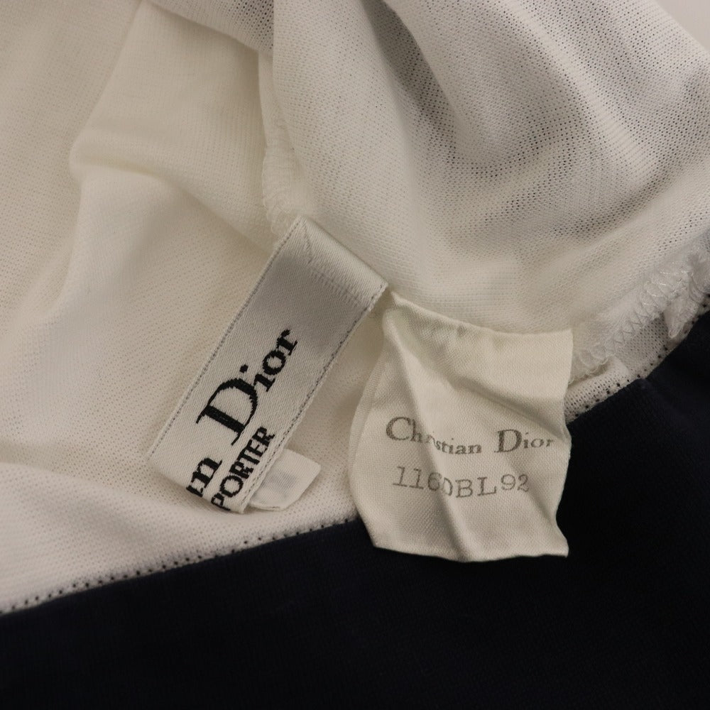 ■ クリスチャンディオール ノースリーブ Tシャツ トップス レディース M ホワイト ネイビー