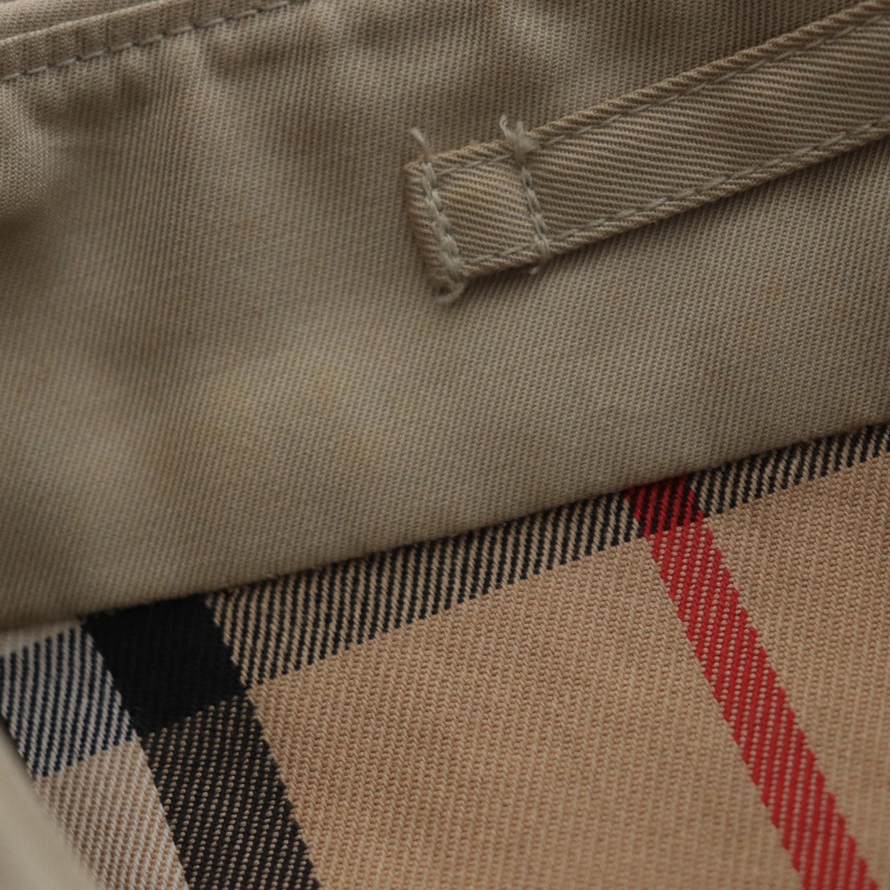 ■ バーバリー トレンチコート ベルト ボタン 裏地ノバチェック アウター レディース 9AB2 ベージュ コットン100