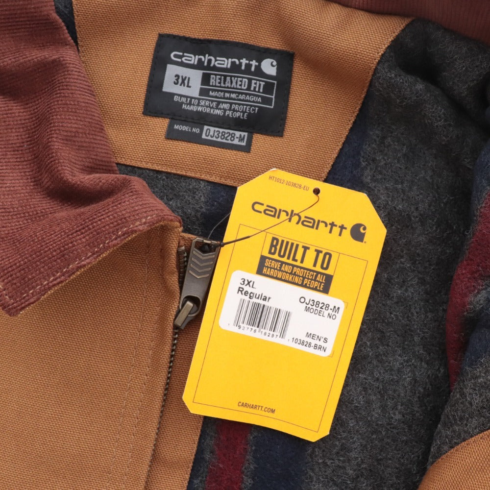 ■ Carhartt Detroit Jacket Outerwear Relaxed Fit Warm Men's 3XL Brown Tags Included Unused