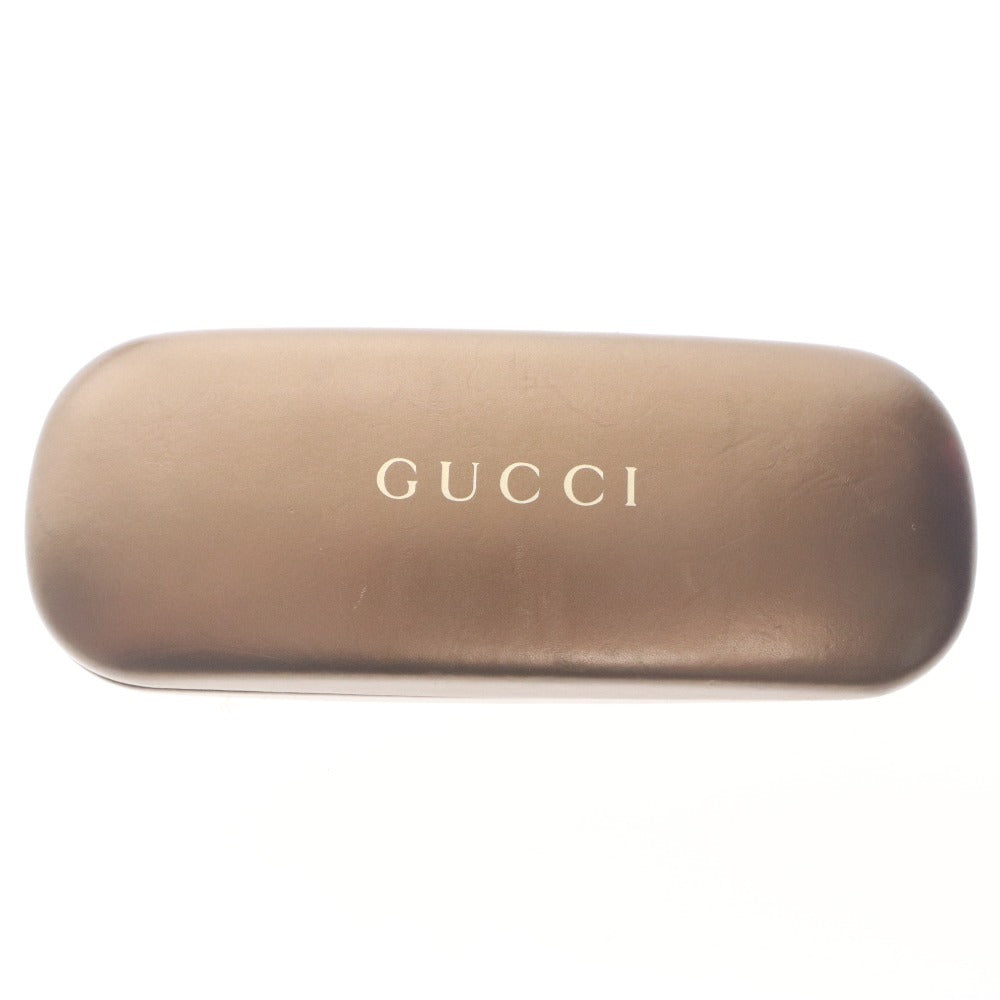 ■ GUCCI Glasses 125 GG 1531 42F Square Cell Frame Non-prescription Lenses Made in Italy Women's Wine Red with Case and Cloth