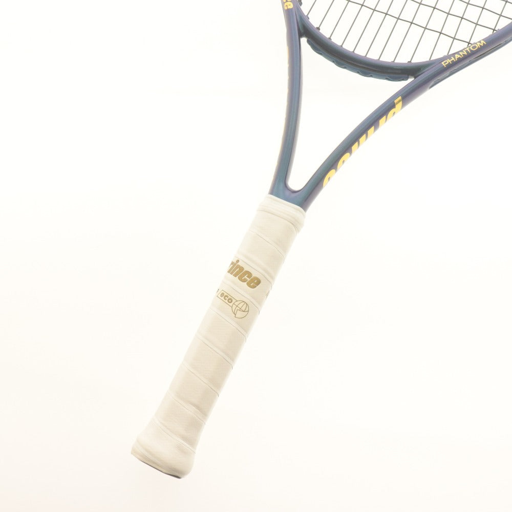 ■ prince プリンス 硬式テニスラケット PHANTOM 100 7TJ232 ファントム G1 100インチ305g 全長68.5cm ガット有 ブルーグリーン系