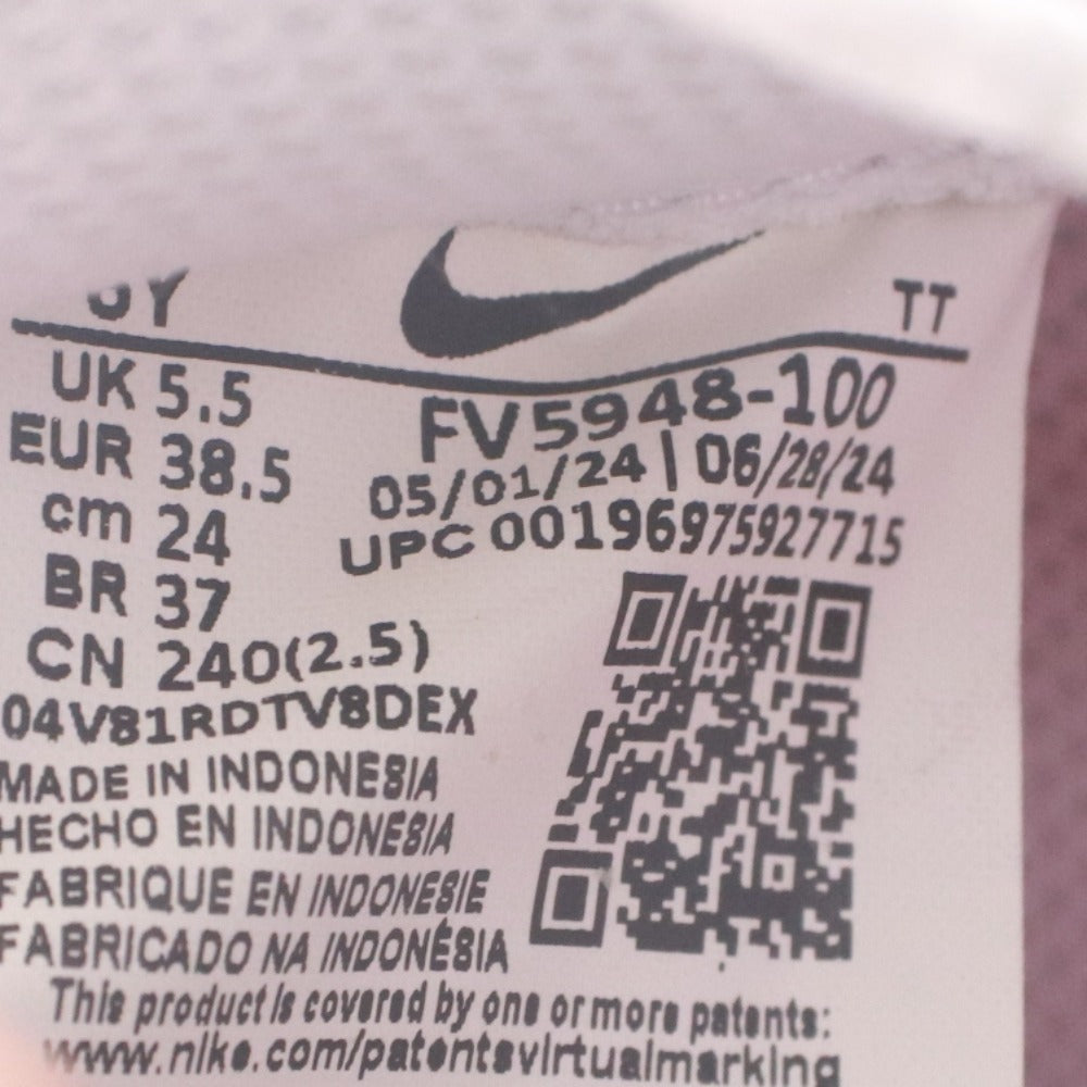 ■ Nike NIKE Sneakers Shoes FV5948-100 Air Force 1 GS Women's 24.0cm Pink White