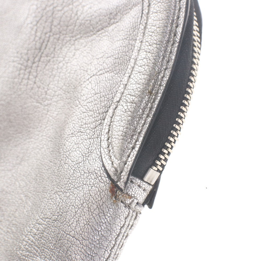 ■ ALEXANDER McQUEEN Handbag Clutch Bag Zipper Silver Hardware for Men and Women Silver