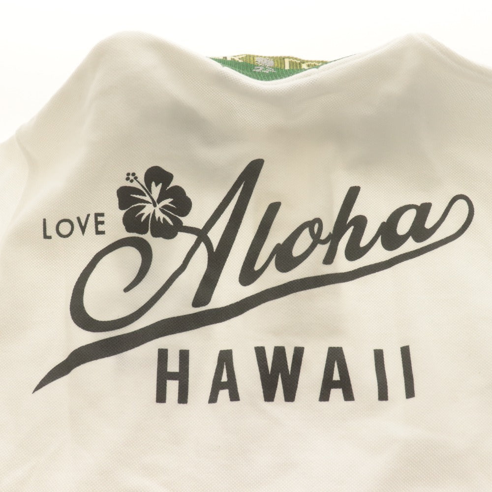 ■ MARK&LONA ポロシャツ 半袖 トップス Hawaii 襟パイナップル柄 ボタン ドクロ レディース キッズ 子供兼用 140 (XS相当) ゴルフウェア