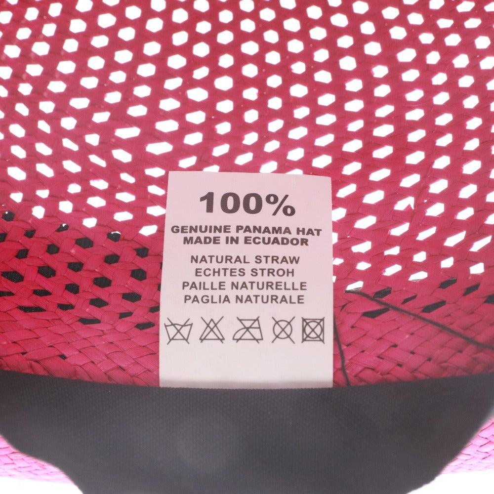 ■ マークアンドロナ MARK&LONA ハット 帽子 メッシュ パナマ ドクロ スカル ゴルフ レディース M ピンク