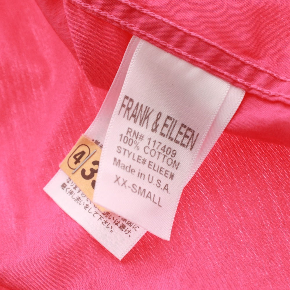 ■ フランクアンドアイリーン Frank&Eileen シャツ 長袖 トップス アメリカ製 コットン メンズ XXS ピンク