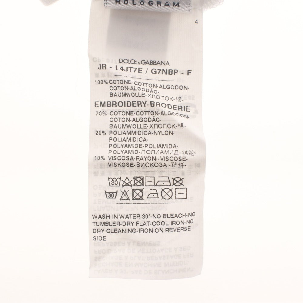 ■ ドルチェアンドガッバーナ DOLCE&GABBANA Tシャツ 半袖 トップス レオパード 子供服 キッズ ジュニア 11/12(144-156cm)ホワイト系