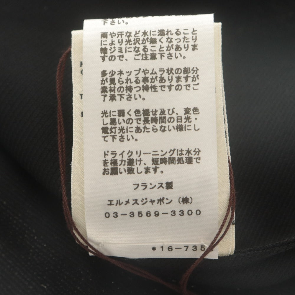 ■ HERMES エルメス ワンピース 七分袖 トップス ボトムス シルク混 レディース 34 ブラック 付属品付き 未使用