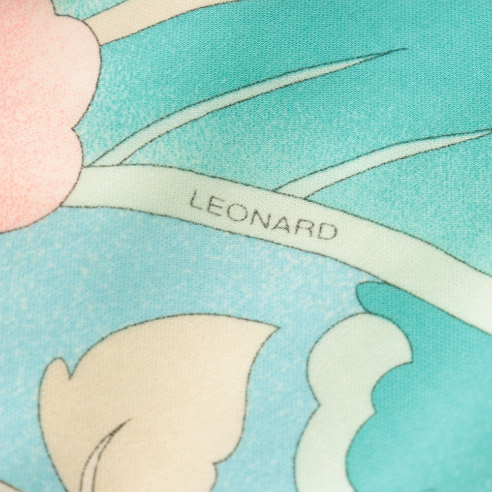 ■ レオナールファッション LEONARD FASHION パンツ ボトムス 花 蝶 ストレッチ レディース38(M相当)マルチカラー 未使用 タグ付き
