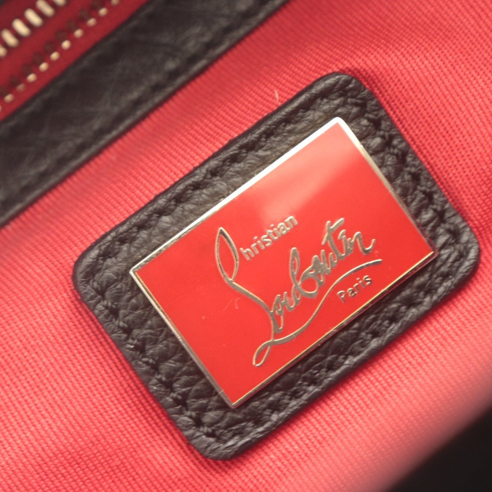 ■ クリスチャンルブタン Christian Louboutin ショルダーバッグ 鞄 ハンド ボストン パネトーネ スパイクスタッズ レディース ブラック系