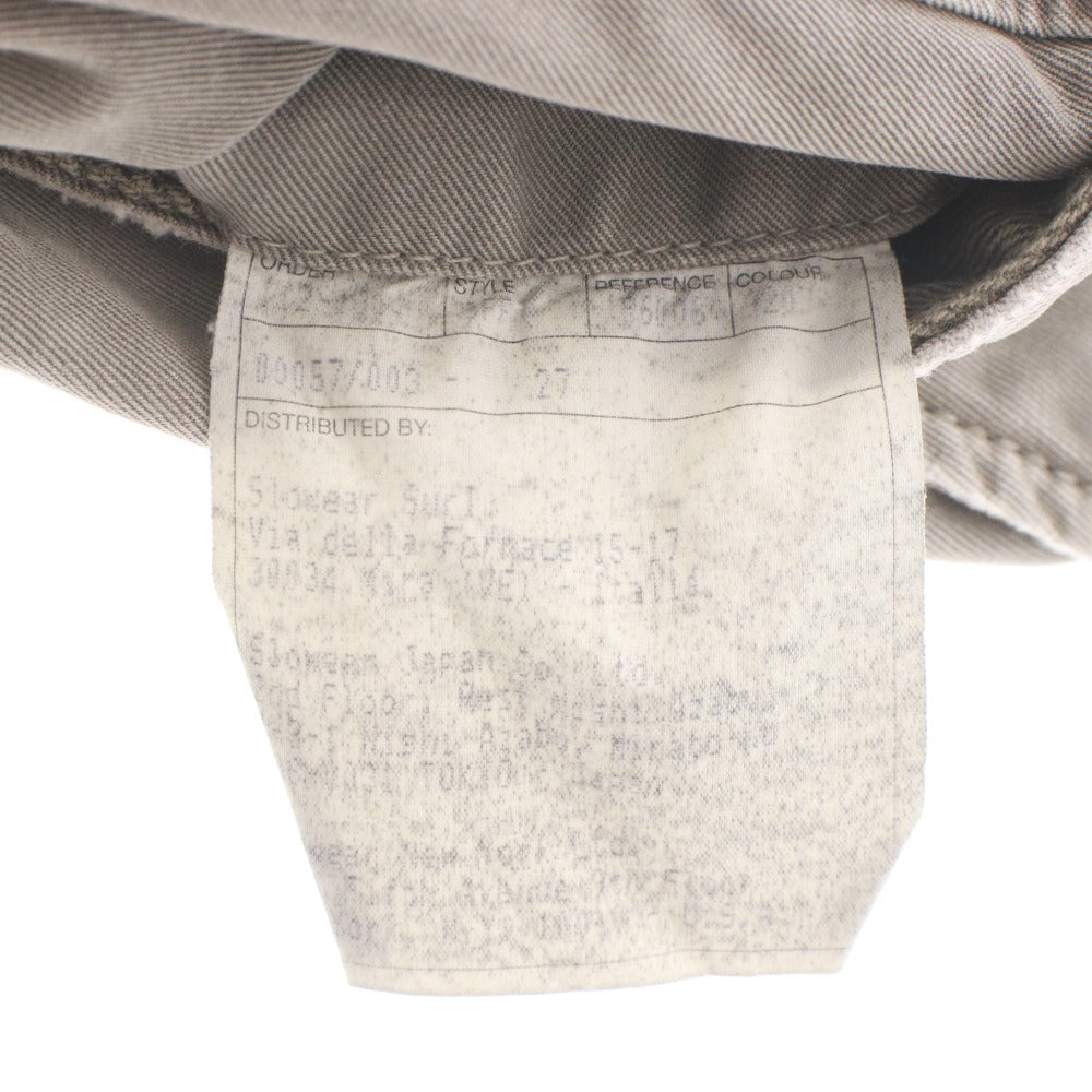 ■ INCOTEX Pants Bottoms Zipper Pockets Buttons Men's 27 Khaki Gray