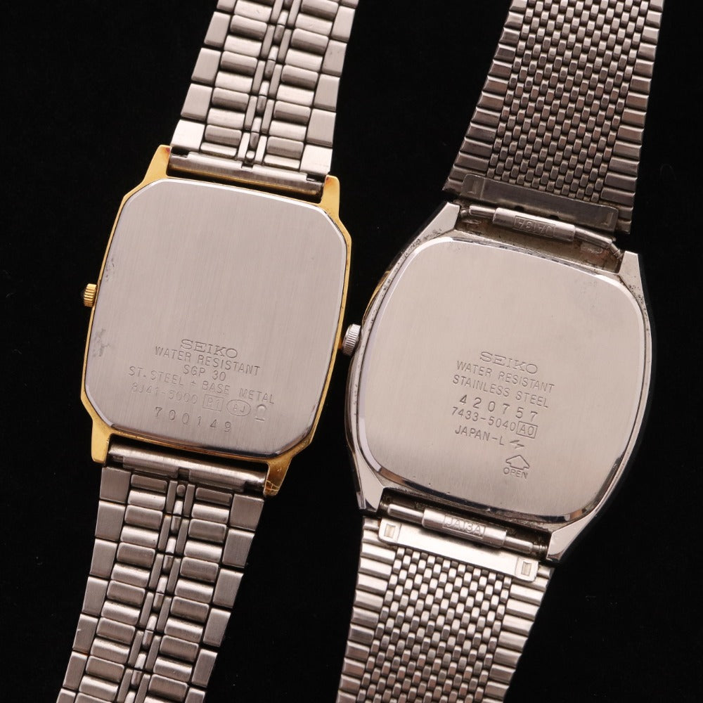 ■ セイコー 腕時計 2点セット まとめ売り クロノス ドルチェ 8J41-5000 7433-5040 クォーツ メンズ レディース ジャンク