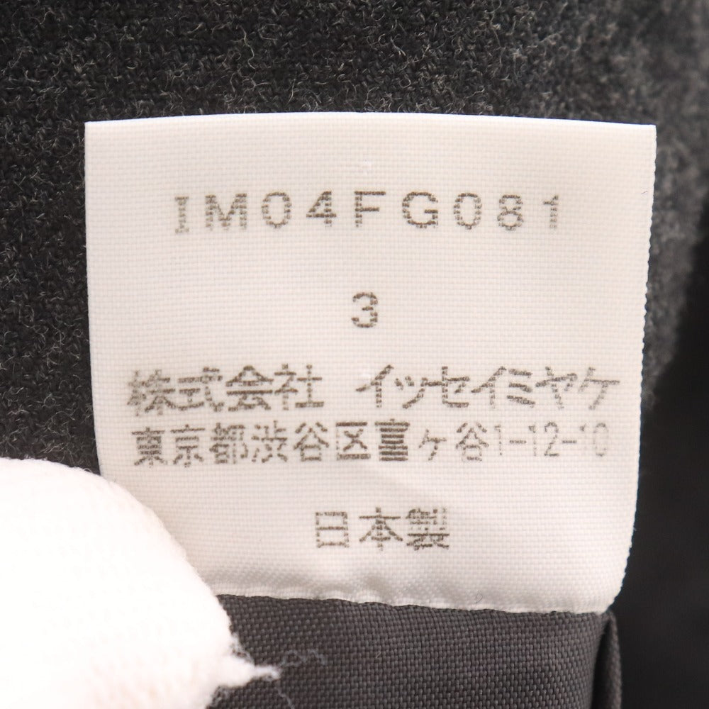 ■ イッセイ ミヤケ ロングスカート IM04FG081 ウール Aライン レディース 3(166~170相当) グレー