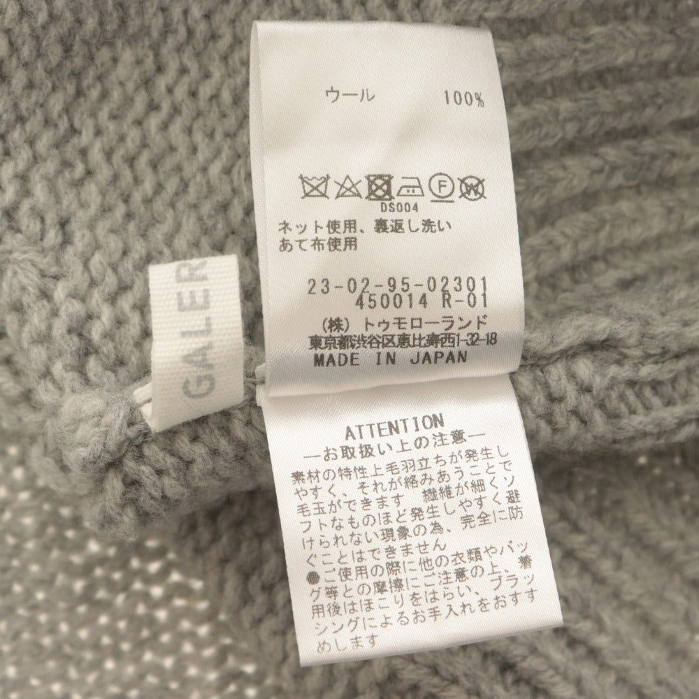 ■ GALERIE VIE ギャルリー・ヴィー ニット セーター トップス タートルネック 長袖 無地 ウール メンズ レディース S グレー系