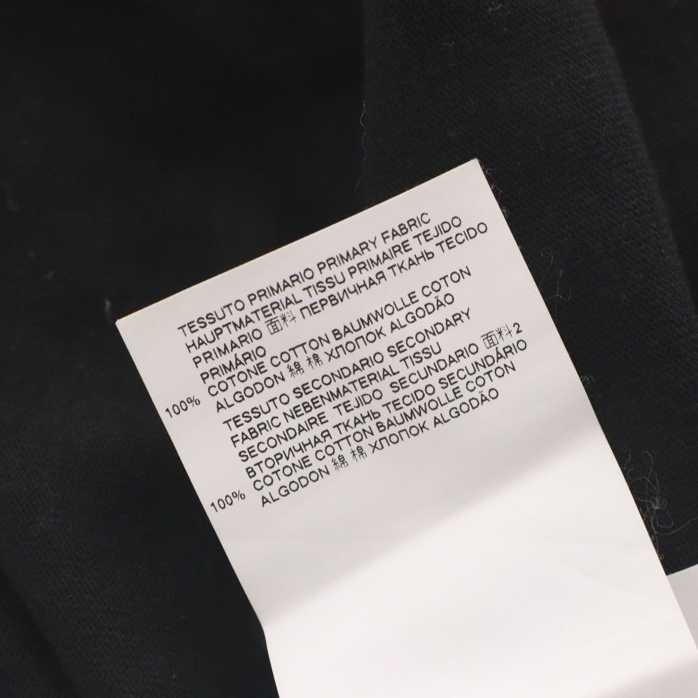 ■ MARNI マルニ カットソー 長袖Tシャツ トップス タートルネック ロゴ刺繍 イタリア製 綿 メンズ 44(S相当) 黒 ブラック