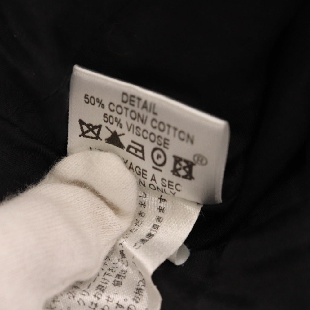 ■ ポールカ ワンピース ノースリーブ トップス ボトムス リボン シルク100% 水玉 レディース 38 ブラック