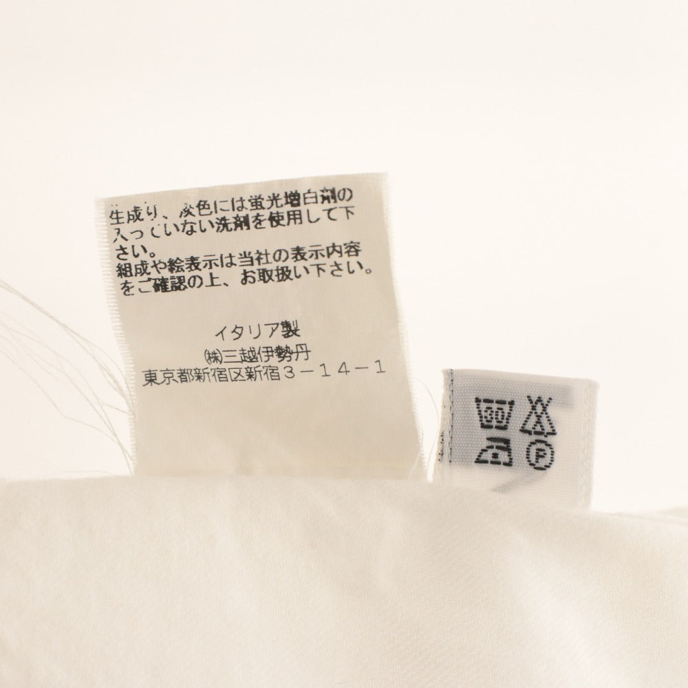 ■ Finamore フィナモレ シャツ トップス 襟 長袖 ボタン 無地 コットン メンズ 14 1/2 ホワイト系