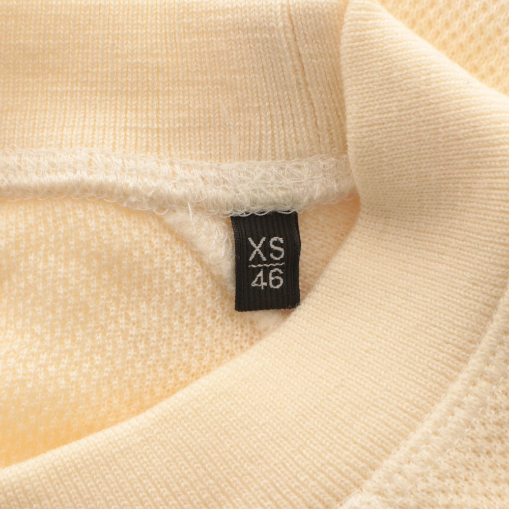 ■ Ermenegildo Zegna エルメネジルド・ゼニア ニット シャツ トップス HIGH PERFORMANCE 丸首 長袖 無地 メンズ XS アイボリー系