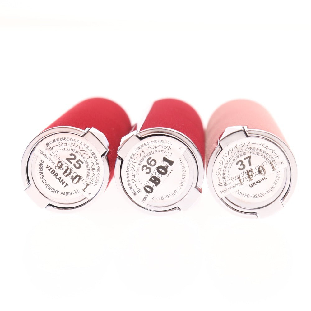 ■ Givenchy lipstick 3-piece set bulk sale Rouge Givenchy Sheer Velvet 37 Velvet 25 36 Unused