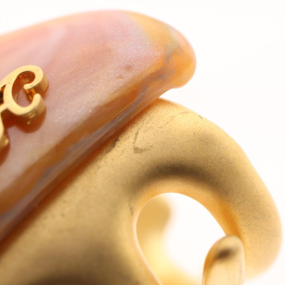 ■ アッカ ヘアクリップ 2点セット まとめ売り ヘアアクセサリー バンスクリップ 髪留め ビジュー レディース オレンジ ピンク 保管袋付き