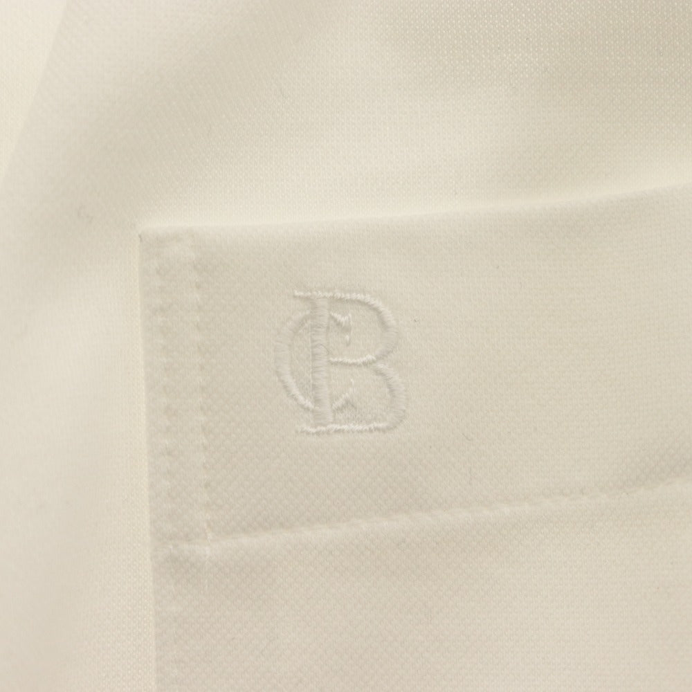 ■ BLACK LABEL CRESTBRIDGE x カネマサ莫大小 金政 ジャージーシャツ 長袖トップス クレストブリッジ セミワイド 襟 メンズ LL 白 未使用