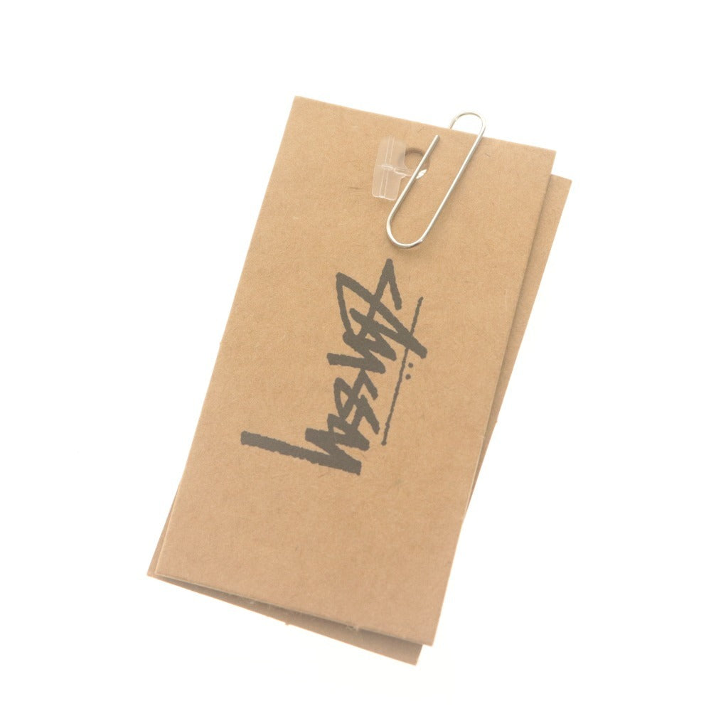 ■ STUSSY T-Shirt Short Sleeve Top Print Cotton Crew Neck Men's L Brown Accessory Included Unused