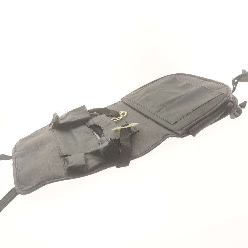 ■ 汎用シートバックポケット 自動車内収納ケース 小物入れ 汚れ防止 キックガード 黒 ブラック 全長64cm 未使用(汚有)