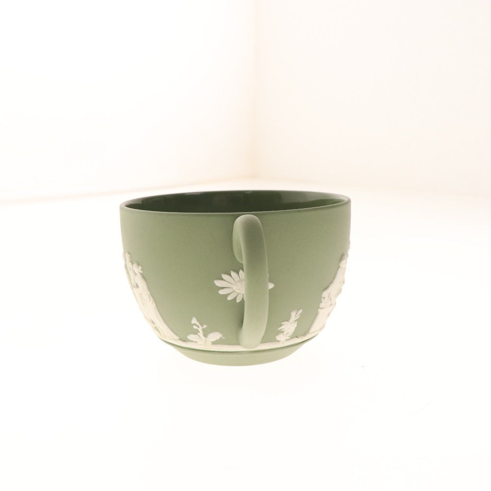 ■ ウェッジウッド カップ&ソーサー ケーキプレート セット トリオセット ジャスパーグリーン 洋食器 皿 陶器