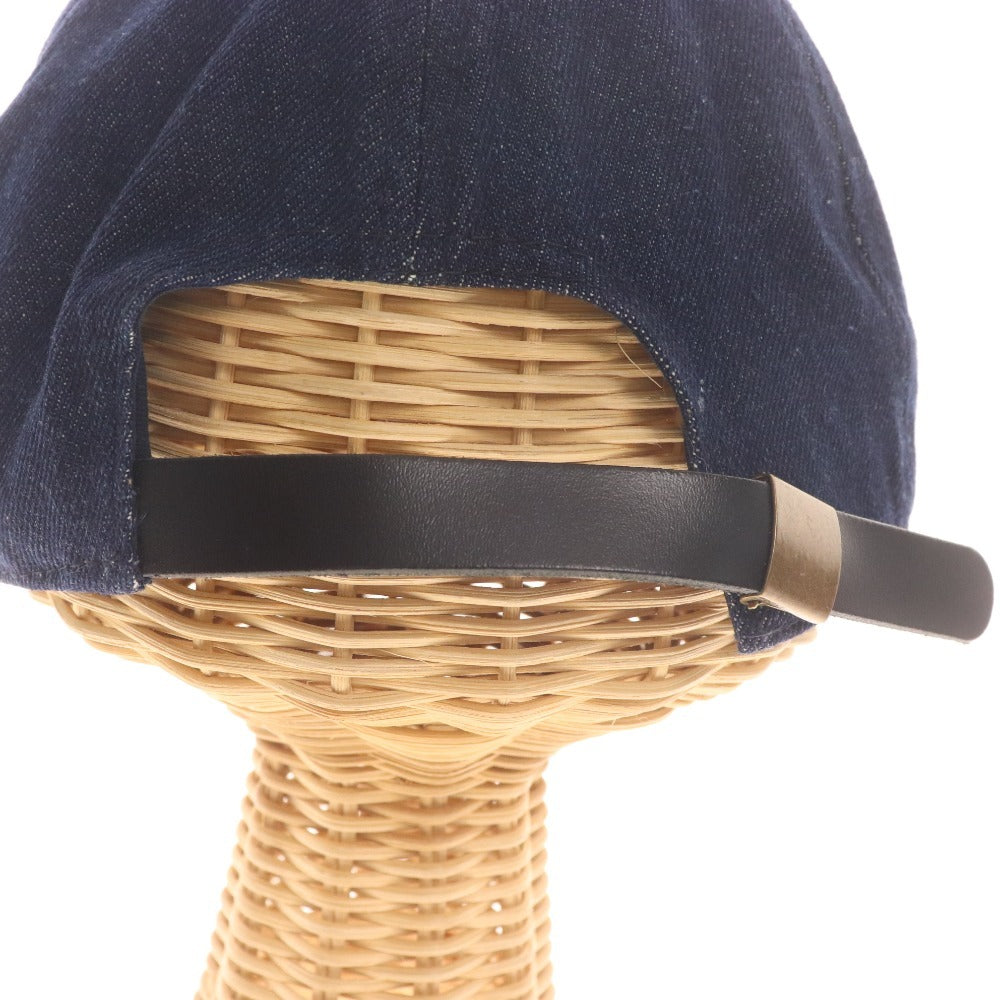 ■ バンソン キャップ 帽子 ワッペン ダメージ デニム メンズ ブルー タグ付き 未使用