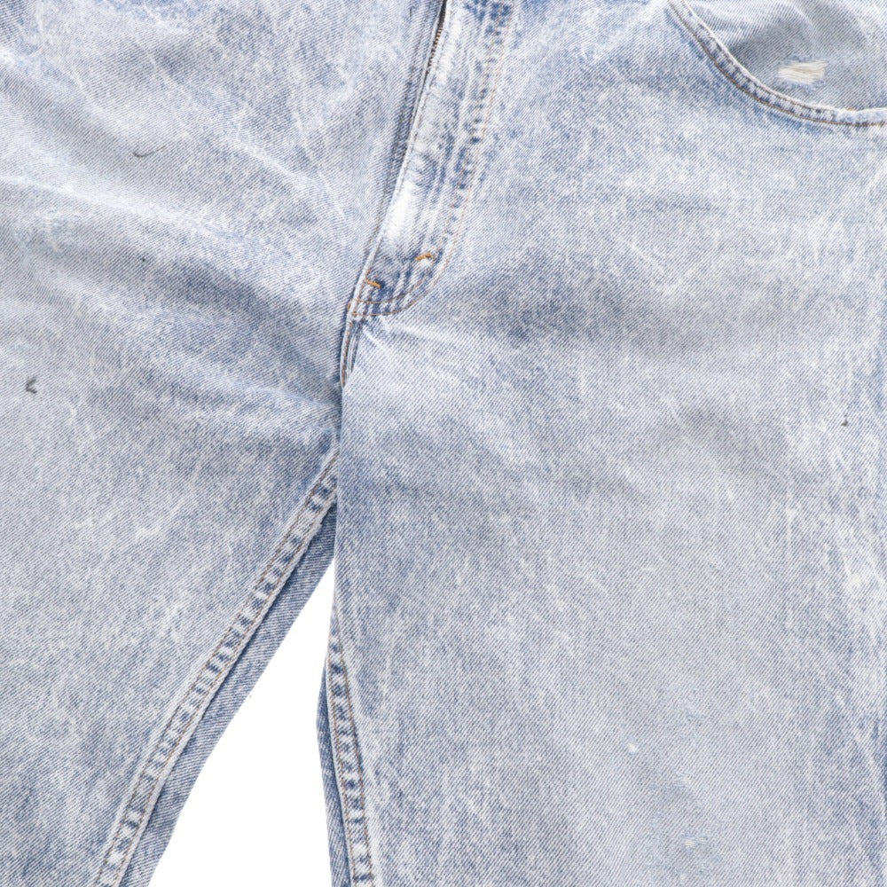 ■ リーバイス デニムパンツ ボトムス USA製 ヴィンテージ 刻印585 ケミカルウォッシュ メンズ W38 サックス