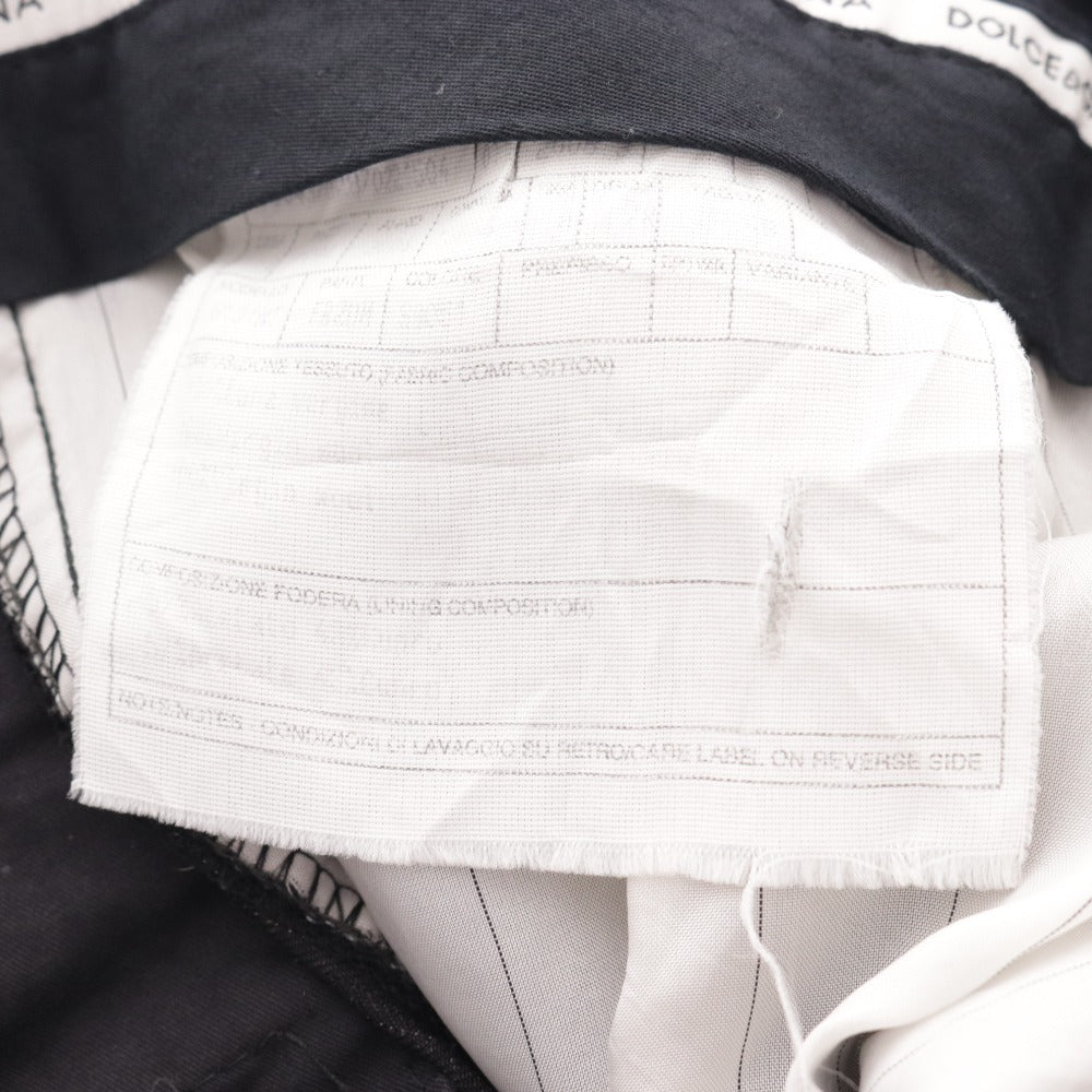 ■ ドルチェアンドガッバーナ スラックス ボトムス 裾シングル ウール メンズ 48 ダークグレー系