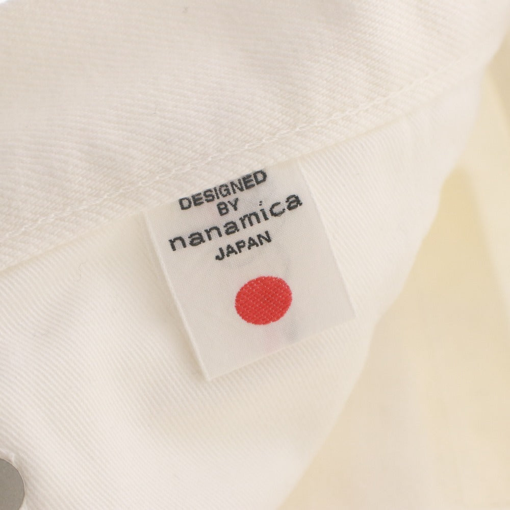 ■ nanamica ナナミカ ジーンズ パンツ ボトムス ファスナー ポケット 無地 日本製 メンズ レディース 32 ホワイト