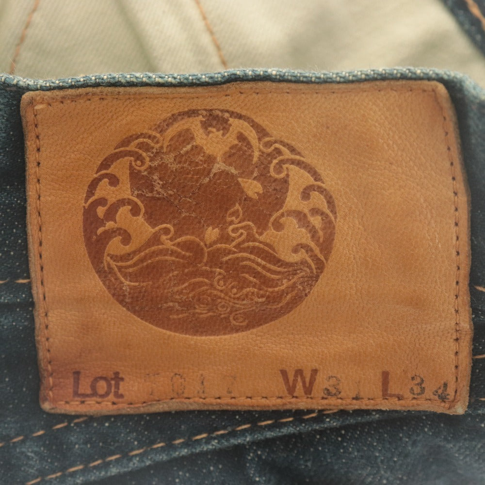 ■ BRU NA BOINNE ブルーナボイン ジーンズ パンツ ボトムス デニム ボタンフライ コットン メンズ W31 L34 インディゴ