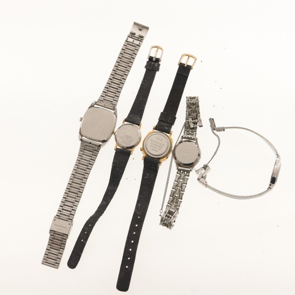 ■ JUVENIA Q&Q SEIKO 5-Piece Watch Set (Rivoli 8502, 4301-0030, 2320-5350, 3421-0150) Manual-Wound Quartz Dial Men's Watch (Not Confirmed to Work)