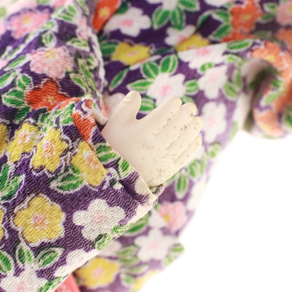 ■ 日本人形 市松人形 女の子 着物 長山作 アンティーク レトロ コレクション 置物 人形