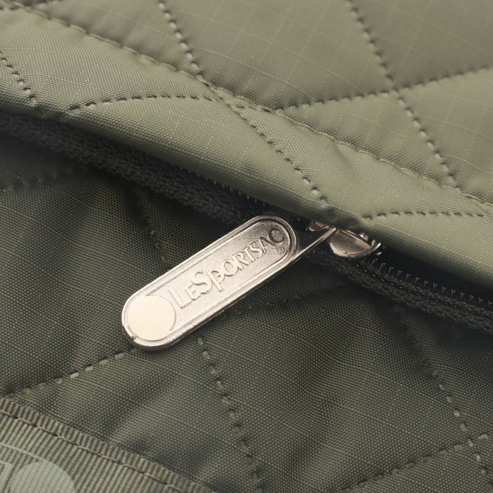 ■ LeSportsac レスポートサック トートバッグ ハンドバッグ 鞄 ファスナーポケット メンズ レディース カーキ系
